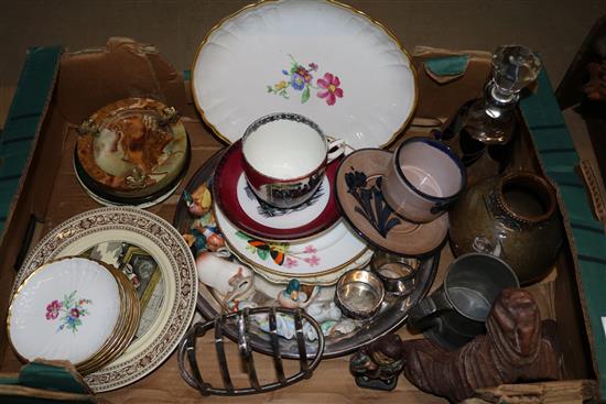 Mixed ceramics, plate & glassware